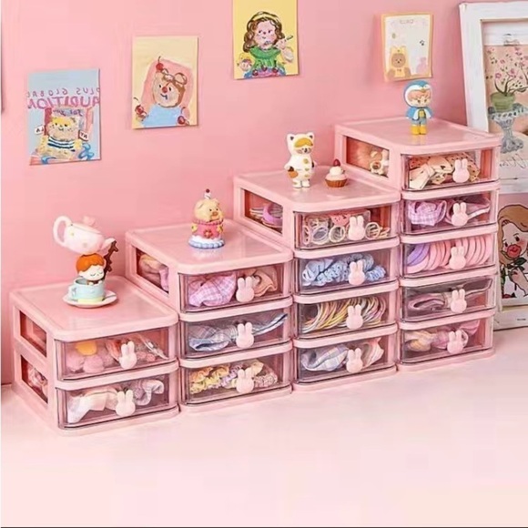Pink two drawers one piece organizer New! - Picture 3 of 3